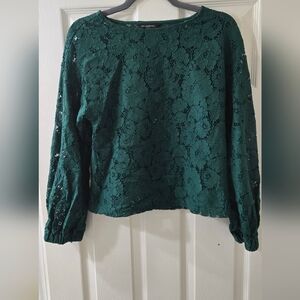 Banana Republic | Green Lace Blouse